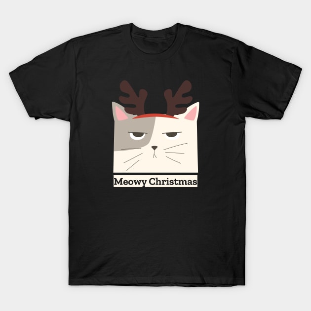 Meowy Christmas T-Shirt by Horisondesignz